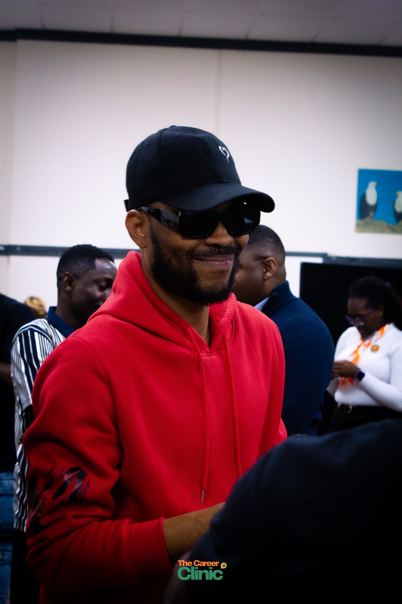 A guest connecting with others at the Career Clinic